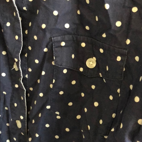 Navy blouse with white polka dot - Picture 6 of 7